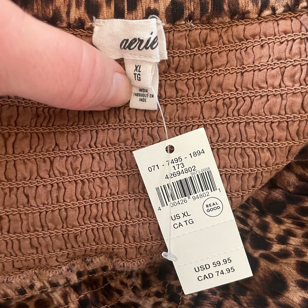 aerie Brown Leopard Print Backless Spaghetti Strap Dress - Picture 8 of 11